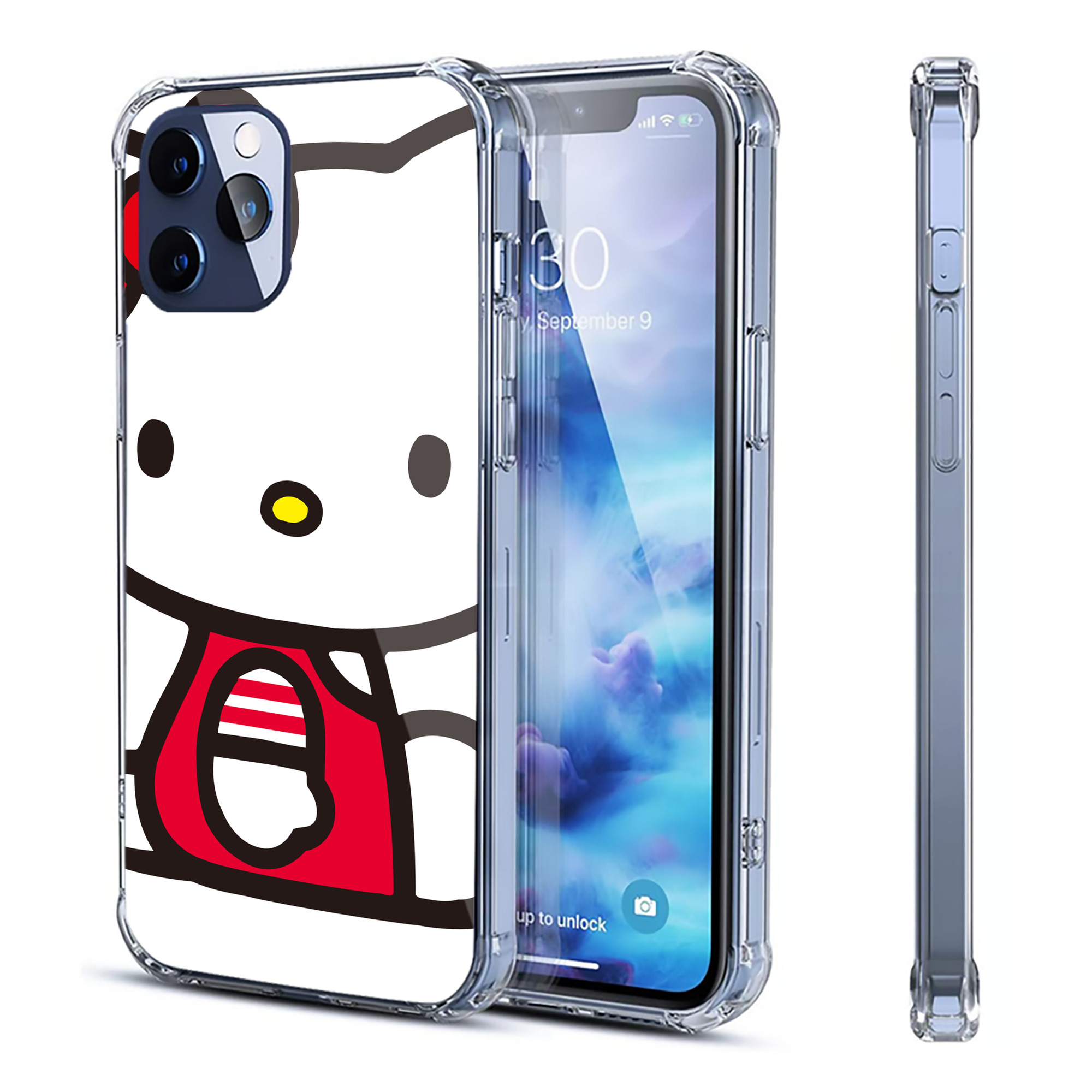 （画像用） Hello Kitty ハローキティ 【iPhone 12シリーズ対応】透明スマホケース（クリアソフトケース）